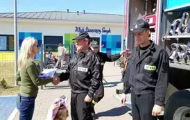 podziękowanie strażakom za pokaz