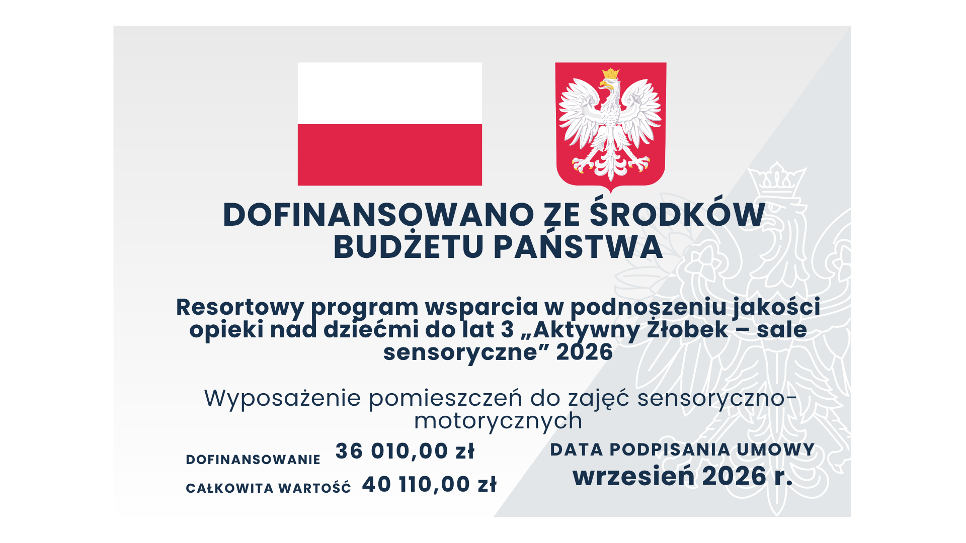 tablica informacyjny sale sensoryczne